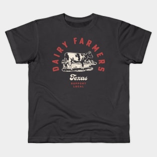 Texas Dairy Farmers Milk Cows Dairy Farms Kids T-Shirt